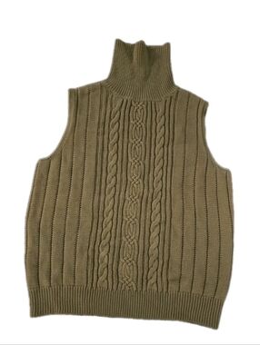 Investments Mens Ribbed Knit Sleeveless Top in Tan